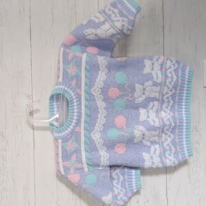 Vintage Pastel Patterned Infant Sweater